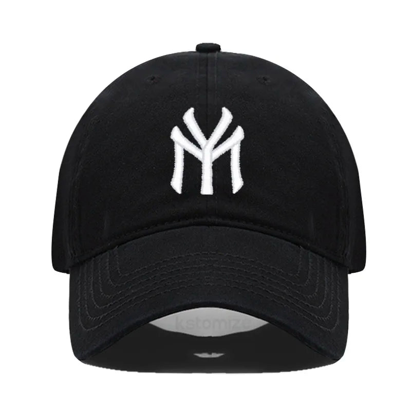 Letter MY Embroidery Baseball Cap Women Men Adjustable Soft Washed Cotton Sports Dad Hat Spring Summer Protection Sun Hats