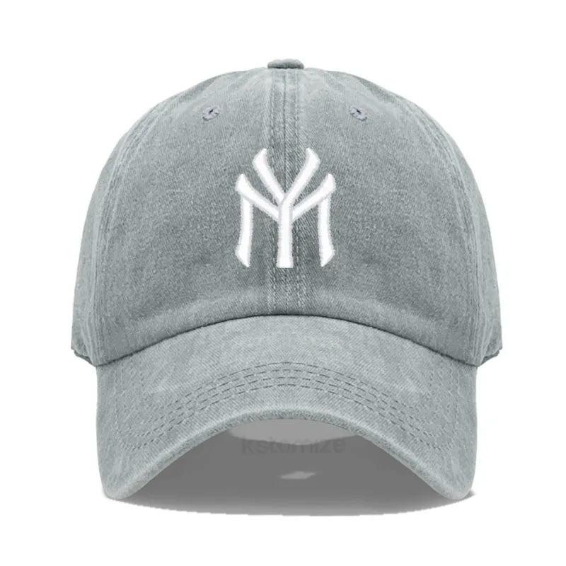 Letter MY Embroidery Baseball Cap Women Men Adjustable Soft Washed Cotton Sports Dad Hat Spring Summer Protection Sun Hats
