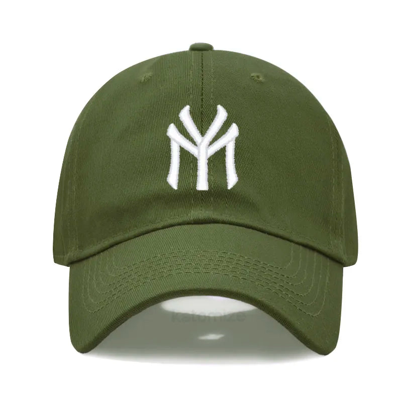 Letter MY Embroidery Baseball Cap Women Men Adjustable Soft Washed Cotton Sports Dad Hat Spring Summer Protection Sun Hats
