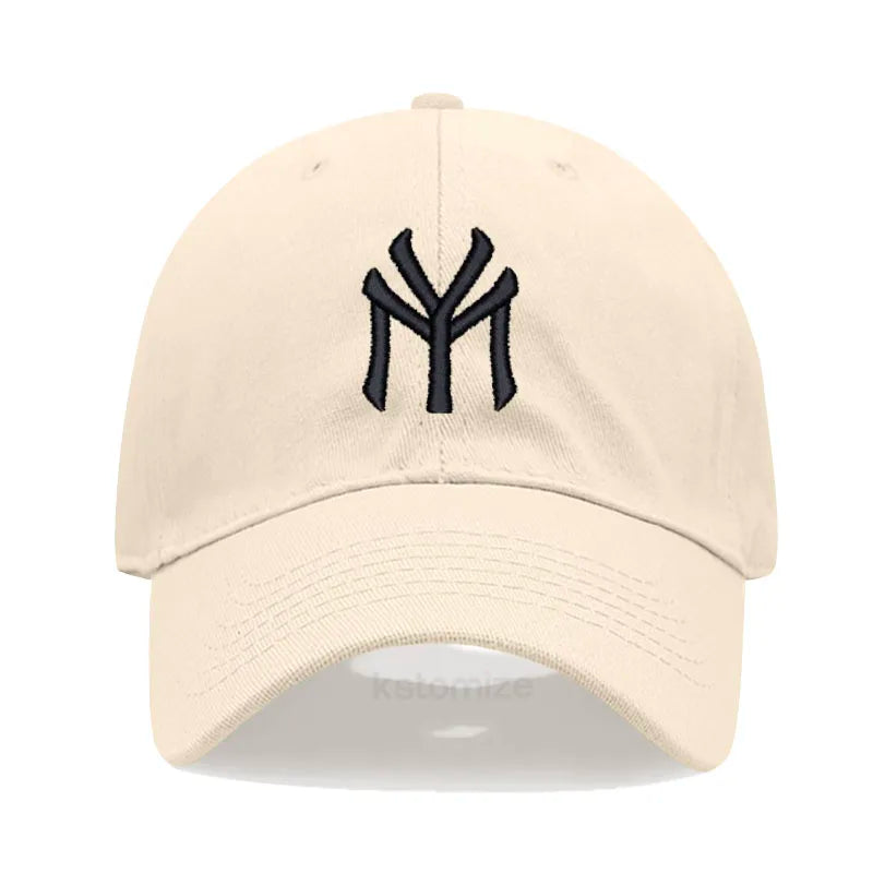 Letter MY Embroidery Baseball Cap Women Men Adjustable Soft Washed Cotton Sports Dad Hat Spring Summer Protection Sun Hats