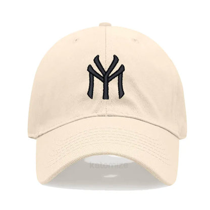 Letter MY Embroidery Baseball Cap Women Men Adjustable Soft Washed Cotton Sports Dad Hat Spring Summer Protection Sun Hats