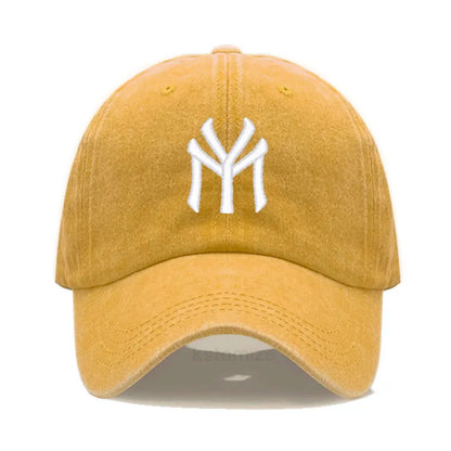 Letter MY Embroidery Baseball Cap Women Men Adjustable Soft Washed Cotton Sports Dad Hat Spring Summer Protection Sun Hats