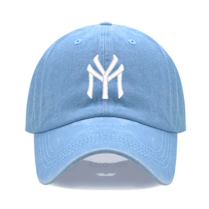 Letter MY Embroidery Baseball Cap Women Men Adjustable Soft Washed Cotton Sports Dad Hat Spring Summer Protection Sun Hats