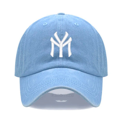 Letter MY Embroidery Baseball Cap Women Men Adjustable Soft Washed Cotton Sports Dad Hat Spring Summer Protection Sun Hats