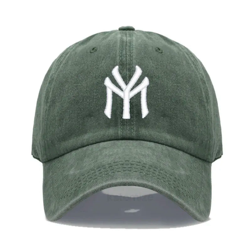 Letter MY Embroidery Baseball Cap Women Men Adjustable Soft Washed Cotton Sports Dad Hat Spring Summer Protection Sun Hats