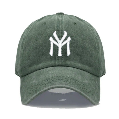 Letter MY Embroidery Baseball Cap Women Men Adjustable Soft Washed Cotton Sports Dad Hat Spring Summer Protection Sun Hats