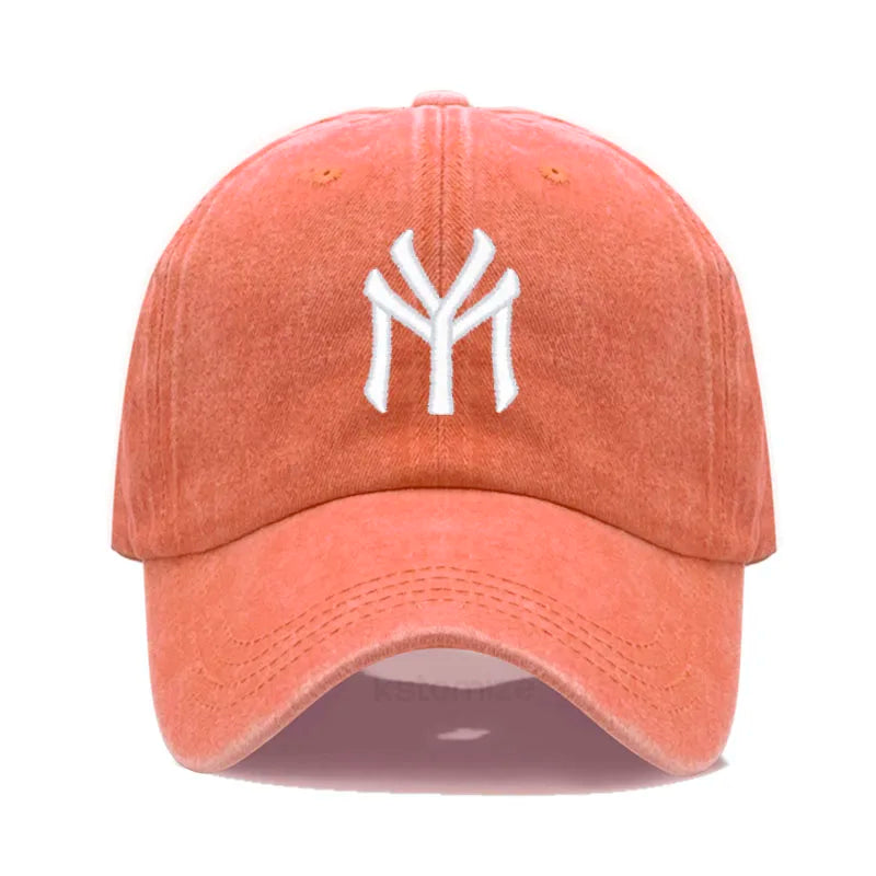 Letter MY Embroidery Baseball Cap Women Men Adjustable Soft Washed Cotton Sports Dad Hat Spring Summer Protection Sun Hats