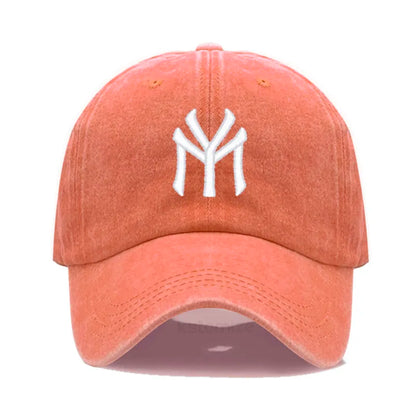 Letter MY Embroidery Baseball Cap Women Men Adjustable Soft Washed Cotton Sports Dad Hat Spring Summer Protection Sun Hats