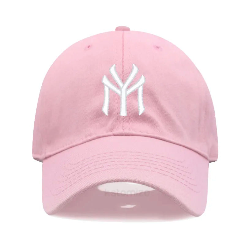 Letter MY Embroidery Baseball Cap Women Men Adjustable Soft Washed Cotton Sports Dad Hat Spring Summer Protection Sun Hats
