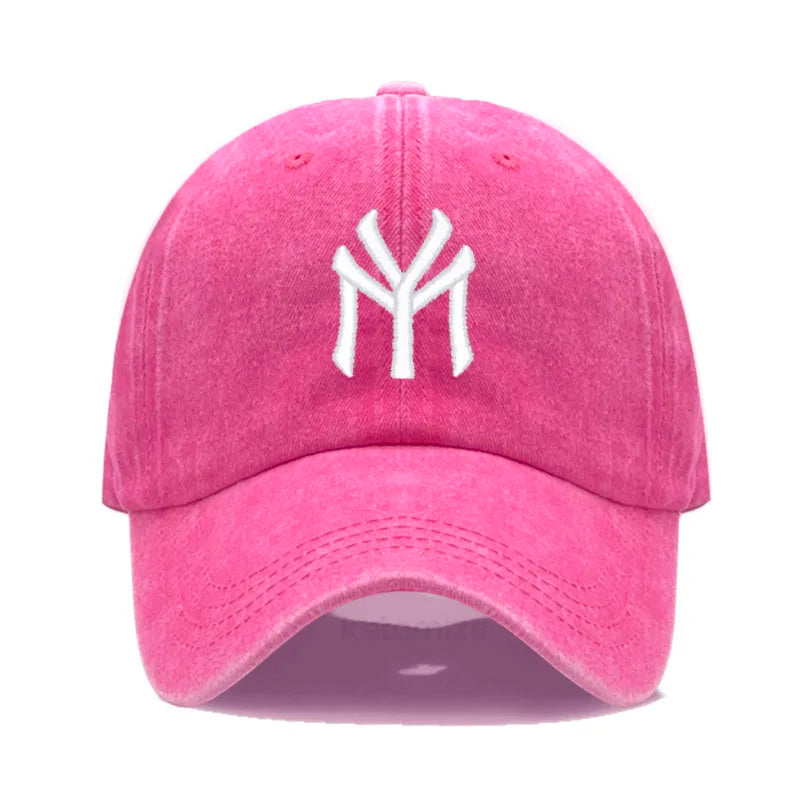 Letter MY Embroidery Baseball Cap Women Men Adjustable Soft Washed Cotton Sports Dad Hat Spring Summer Protection Sun Hats