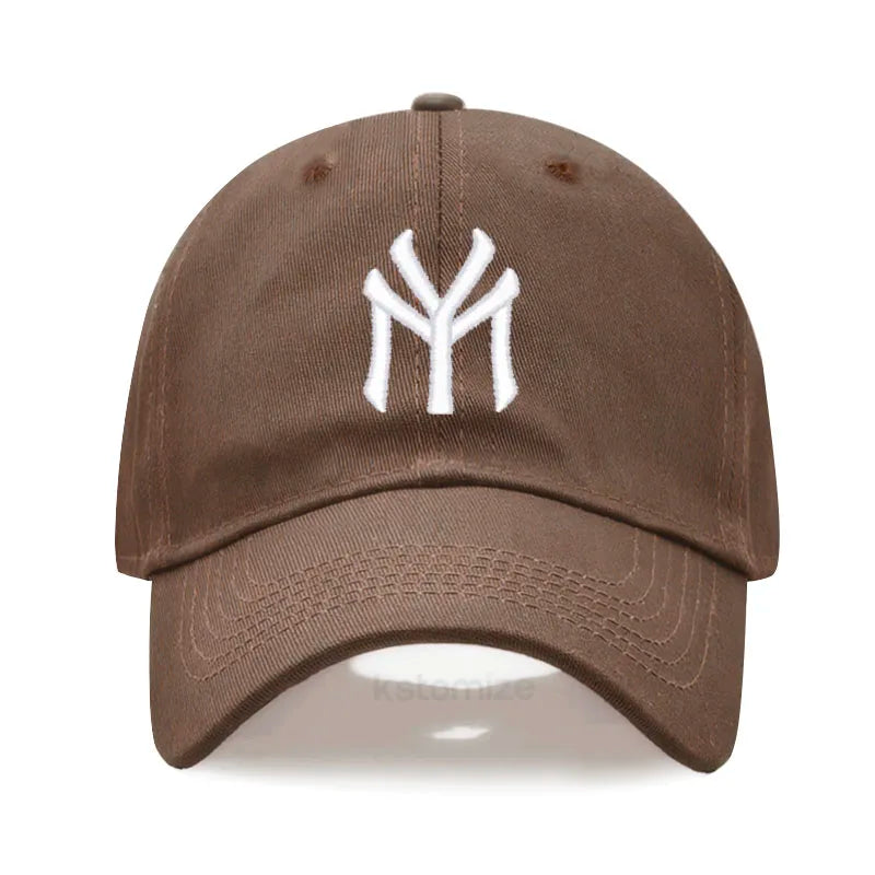 Letter MY Embroidery Baseball Cap Women Men Adjustable Soft Washed Cotton Sports Dad Hat Spring Summer Protection Sun Hats