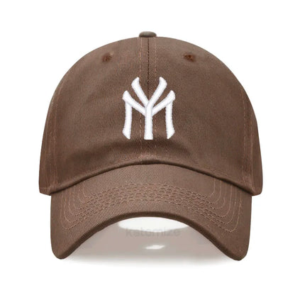 Letter MY Embroidery Baseball Cap Women Men Adjustable Soft Washed Cotton Sports Dad Hat Spring Summer Protection Sun Hats