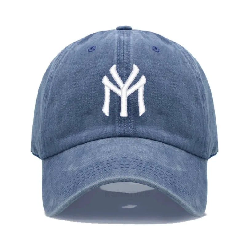 Letter MY Embroidery Baseball Cap Women Men Adjustable Soft Washed Cotton Sports Dad Hat Spring Summer Protection Sun Hats