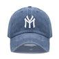 Letter MY Embroidery Baseball Cap Women Men Adjustable Soft Washed Cotton Sports Dad Hat Spring Summer Protection Sun Hats