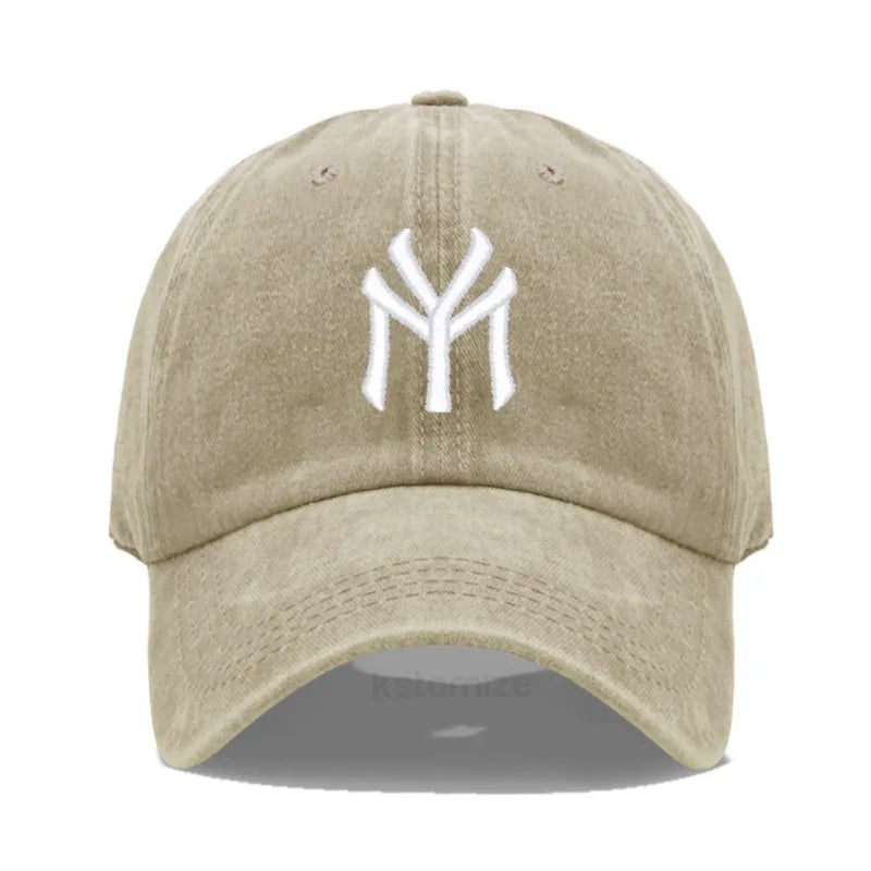 Letter MY Embroidery Baseball Cap Women Men Adjustable Soft Washed Cotton Sports Dad Hat Spring Summer Protection Sun Hats