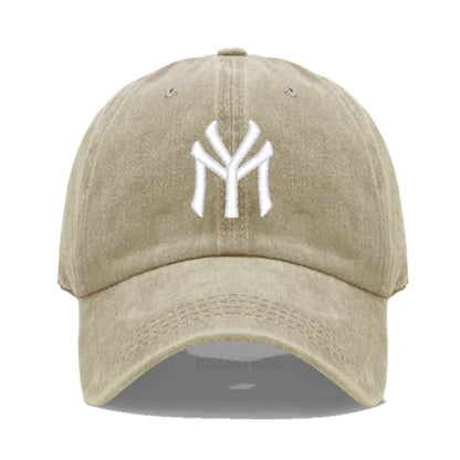Letter MY Embroidery Baseball Cap Women Men Adjustable Soft Washed Cotton Sports Dad Hat Spring Summer Protection Sun Hats