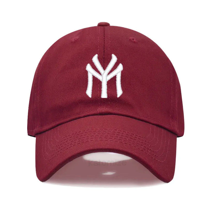 Letter MY Embroidery Baseball Cap Women Men Adjustable Soft Washed Cotton Sports Dad Hat Spring Summer Protection Sun Hats