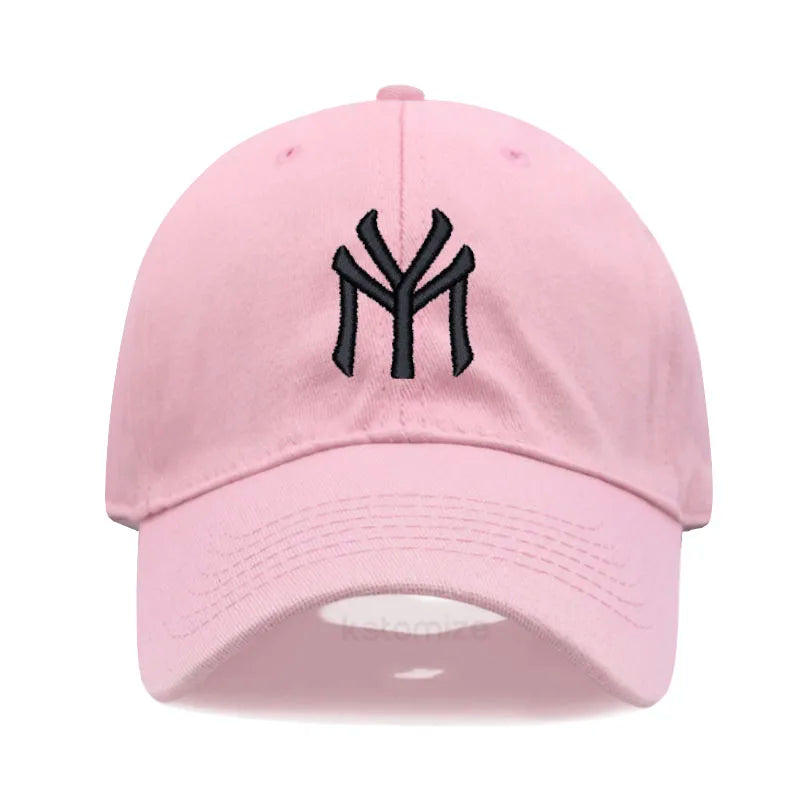 Letter MY Embroidery Baseball Cap Women Men Adjustable Soft Washed Cotton Sports Dad Hat Spring Summer Protection Sun Hats
