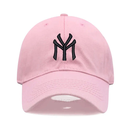 Letter MY Embroidery Baseball Cap Women Men Adjustable Soft Washed Cotton Sports Dad Hat Spring Summer Protection Sun Hats