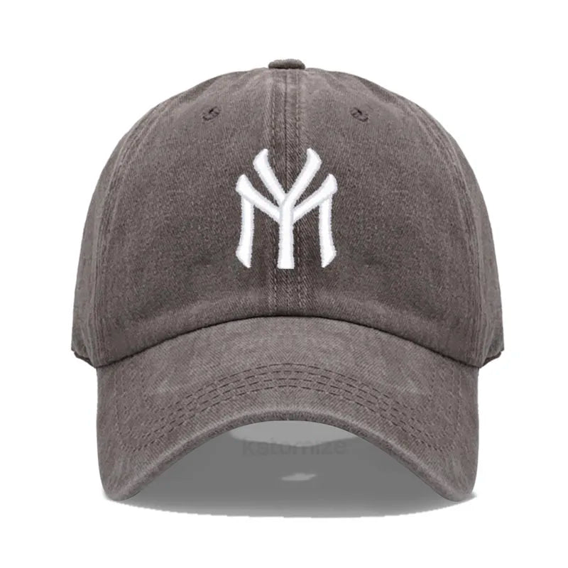Letter MY Embroidery Baseball Cap Women Men Adjustable Soft Washed Cotton Sports Dad Hat Spring Summer Protection Sun Hats