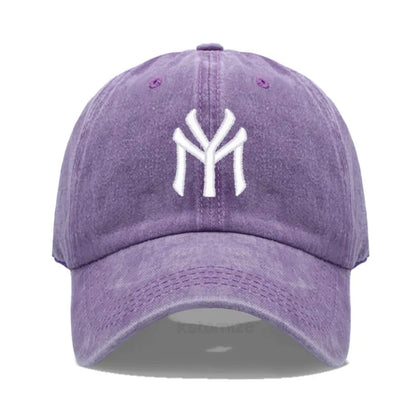 Letter MY Embroidery Baseball Cap Women Men Adjustable Soft Washed Cotton Sports Dad Hat Spring Summer Protection Sun Hats
