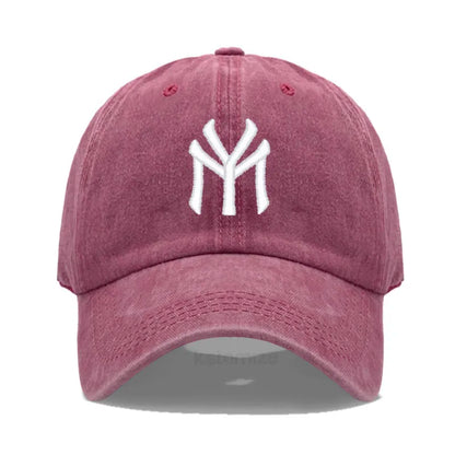 Letter MY Embroidery Baseball Cap Women Men Adjustable Soft Washed Cotton Sports Dad Hat Spring Summer Protection Sun Hats