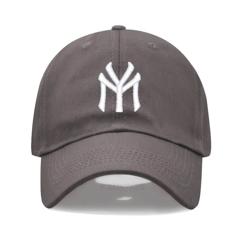 Letter MY Embroidery Baseball Cap Women Men Adjustable Soft Washed Cotton Sports Dad Hat Spring Summer Protection Sun Hats