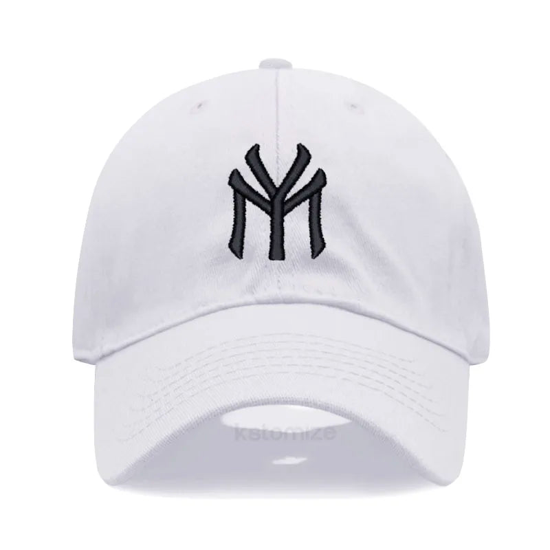 Letter MY Embroidery Baseball Cap Women Men Adjustable Soft Washed Cotton Sports Dad Hat Spring Summer Protection Sun Hats