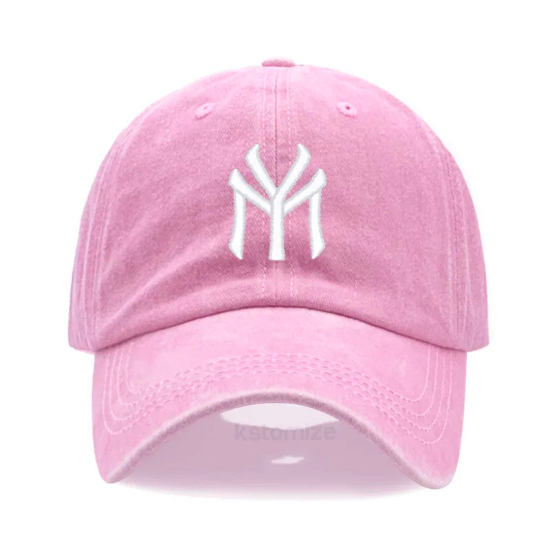 Letter MY Embroidery Baseball Cap Women Men Adjustable Soft Washed Cotton Sports Dad Hat Spring Summer Protection Sun Hats