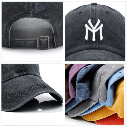 Letter MY Embroidery Baseball Cap Women Men Adjustable Soft Washed Cotton Sports Dad Hat Spring Summer Protection Sun Hats